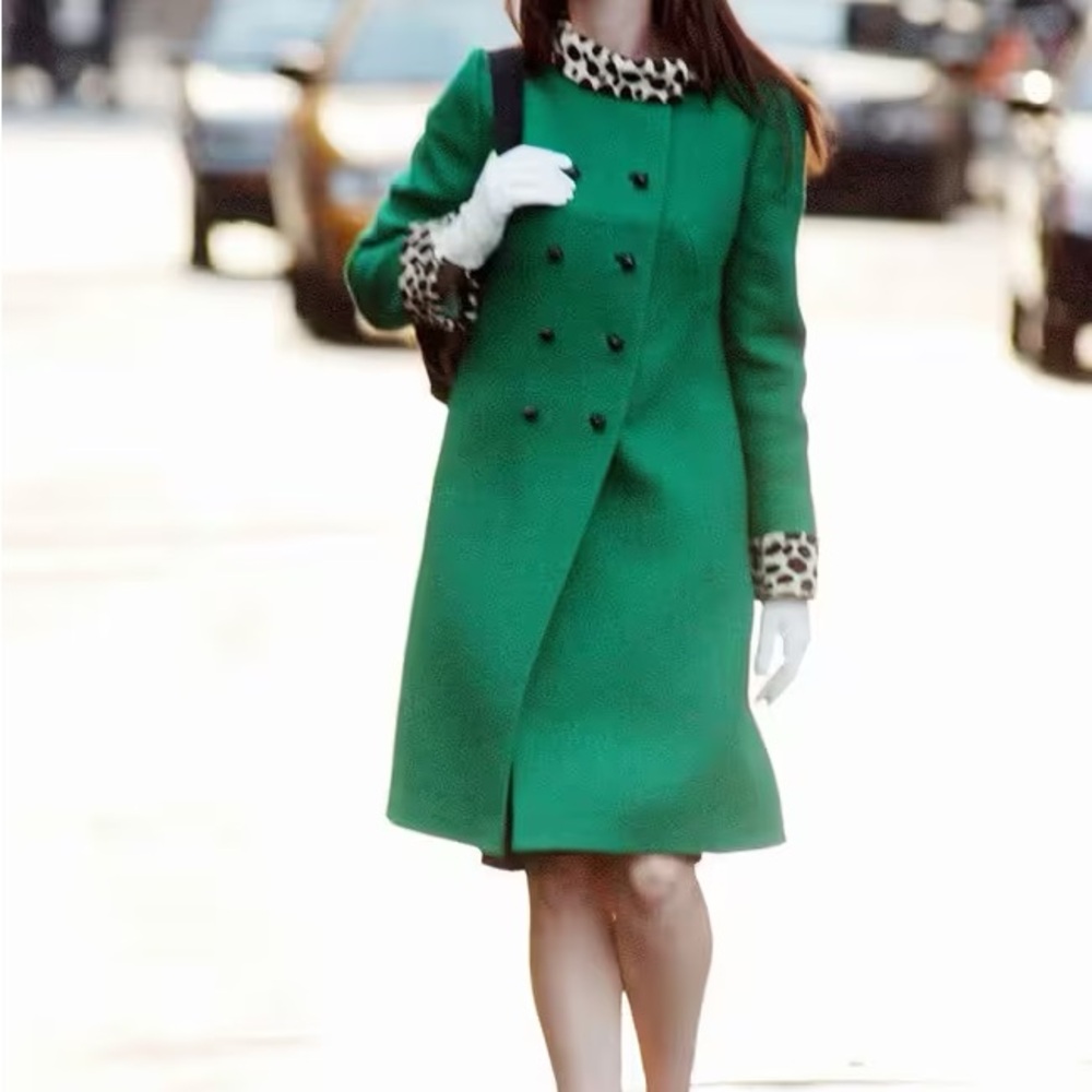 Luisa Spagnoli wool blend Kelly green coat. Size small - Picture 7 of 7